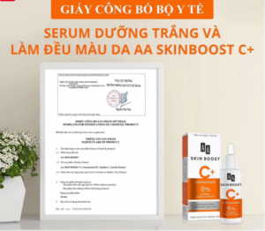 Serum Vitamin C dưỡng trắng sáng da AA Skin Boost C+ của AA COSMETICS dung tích 30ml
