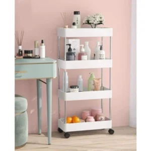 kệ đựng đồ đa năng 3 tầng đa năng có bánh xe